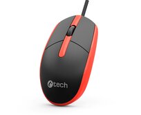 C-TECH myš WM-10, USB, 1200 DPI, červená