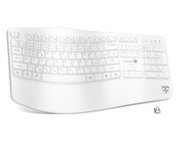 CONNECT IT FOR HEALTH Ergonomická klávesnice, bezdrátová, USB 2.4GHz, CZ + SK verze, BÍLÁ