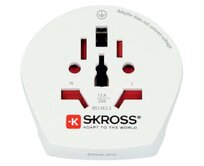 Skross SKR1500211EC- Cestovní Adaptér Svět do Evropy pro 2 a 3pólová zařízení z více než 220 destinací