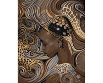 Zuty - Malování podle čísel - AFRICKÁ DOMORODÁ DÍVKA 40x50 cm vypnuté plátno na rám