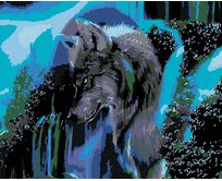 Zuty - Malování podle čísel - PROFIL VLKA 40x50 cm bez rámu a bez vypnutí plátna