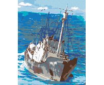 Zuty - Malování podle čísel - RYBÁŘSKÁ LOĎ NA MOŘI 40x50 cm vypnuté plátno na rám