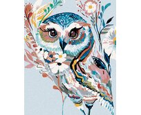Zuty - Malování podle čísel - DUHOVÁ SOVA 40x50 cm vypnuté plátno na rám