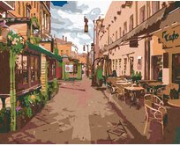 Zuty - Malování podle čísel - PRÁZDNÉ MĚSTEČKO 40x50 cm bez rámu a bez vypnutí plátna