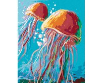 Zuty - Malování podle čísel - MEDŮZY 40x50 cm vypnuté plátno na rám