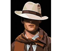 Zuty - Malování podle čísel - TAJEMNÝ MUŽ V KLOBOUKU 40x50 cm bez rámu a bez vypnutí plátna