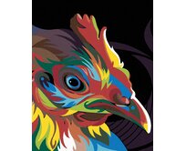 Zuty - Malování podle čísel - BAREVNÁ SLEPICE 40x50 cm bez rámu a bez vypnutí plátna