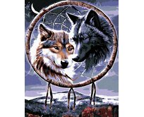 Zuty - Malování podle čísel - VLCI S TALISMANEM 40x50 cm vypnuté plátno na rám