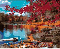 Zuty - Malování podle čísel - ČERVENÝ PODZIM 40x50 cm vypnuté plátno na rám