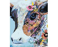 Zuty - Malování podle čísel - KVĚTINOVÁ KRAVIČKA 40x50 cm bez rámu a bez vypnutí plátna