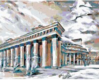 Zuty - Malování podle čísel - ŘECKÁ STAVBA 40x50 cm vypnuté plátno na rám