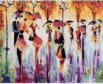 Zuty - Malování podle čísel - BAREVNÉ SILUETY 40x50 cm vypnuté plátno na rám