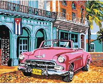 Zuty - Malování podle čísel - STARÁ AMERIKA NA KUBĚ 40x50 cm bez rámu a bez vypnutí plátna