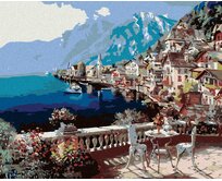 Zuty - Malování podle čísel - POHLED NA JEZERO 40x50 cm bez rámu a bez vypnutí plátna