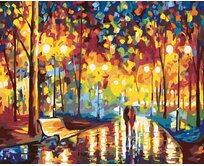 Zuty - Malování podle čísel - V DEŠTI 40x50 cm vypnuté plátno na rám