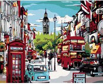 Zuty - Malování podle čísel - POLEDNE V LONDÝNĚ 40x50 cm bez rámu a bez vypnutí plátna