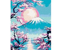 Zuty - Malování podle čísel - VÝCHOD SLUNCE NAD HOROU 40x50 cm bez rámu a bez vypnutí plátna