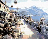 Zuty - Malování podle čísel - BUDOVY NAD MOŘEM 40x50 cm vypnuté plátno na rám