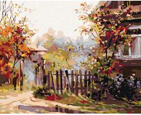 Zuty - Malování podle čísel - NA VENKOVĚ PŘED DOMEM 40x50 cm vypnuté plátno na rám