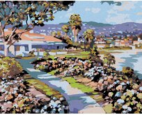 Zuty - Malování podle čísel - CESTIČKA K DOMU 40x50 cm vypnuté plátno na rám