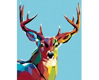 Zuty - Malování podle čísel - JELENÍ POHLED 40x50 cm vypnuté plátno na rám