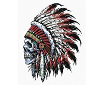 Zuty - Malování podle čísel - INDIÁNSKÁ LEBKA 40x50 cm vypnuté plátno na rám