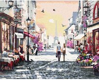 Zuty - Malování podle čísel - MILENCI V PAŘÍŽI (RICHARD MACNEIL) 40x50 cm vypnuté plátno na rám