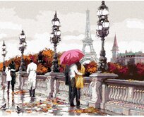 Zuty - Malování podle čísel - MOST V PAŘÍŽI (RICHARD MACNEIL) 40x50 cm vypnuté plátno na rám