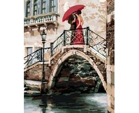 Zuty - Malování podle čísel - PÁR NA MOSTĚ V BENÁTKÁCH (RICHARD MACNEIL) 40x50 cm vypnuté plátno na rám