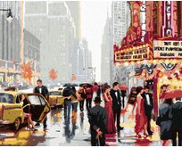 Zuty - Malování podle čísel - DIVADLO V NEW YORKU (RICHARD MACNEIL) 40x50 cm bez rámu a bez vypnutí plátna