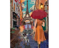 Zuty - Malování podle čísel - PAŘÍŽ EIFFELOVA VĚŽ PROCHÁZKA ULIČKOU 40x50 cm vypnuté plátno na rám