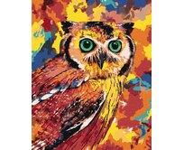 Zuty - Malování podle čísel - BAREVNÁ SOVA 40x50 cm bez rámu a bez vypnutí plátna