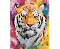 Zuty - Malování podle čísel - TYGR V BARVÁCH 40x50 cm vypnuté plátno na rám