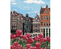 Zuty - Malování podle čísel - TULIPÁNY V AMSTERDAMU II 40x50 cm bez rámu a bez vypnutí plátna