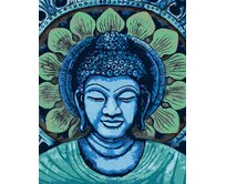 Zuty - Malování podle čísel - ZELENOMODRÝ BUDDHA 40x50 cm bez rámu a bez vypnutí plátna