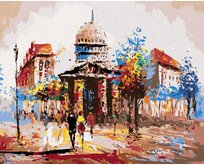 Zuty - Malování podle čísel - POHLED NA KRAJ BLOKU V PAŘÍŽI 40x50 cm vypnuté plátno na rám