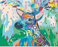 Zuty - Malování podle čísel - JELEN PLNÝ BAREV 40x50 cm vypnuté plátno na rám