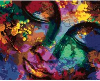 Zuty - Malování podle čísel - ABSTRAKTNÍ BUDDHA 40x50 cm bez rámu a bez vypnutí plátna