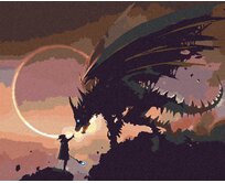 Zuty - Malování podle čísel - KOUZELNÍK S DRAKEM 40x50 cm vypnuté plátno na rám