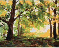 Zuty - Malování podle čísel - PODZIMNÍ LES KRAJINA 40x50 cm bez rámu a bez vypnutí plátna