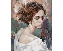 Zuty - Malování podle čísel - ZASNĚNÁ ŽENA PORTRÉT 40x50 cm bez rámu a bez vypnutí plátna