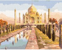 Zuty - Malování podle čísel - TAJ MAHAL A VÝCHOD SLUNCE 40x50 cm bez rámu a bez vypnutí plátna