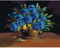 Zuty - Malování podle čísel - KYTICE MODRÝCH KVĚTŮ 40x50 cm bez rámu a bez vypnutí plátna