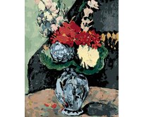 Zuty - Malování podle čísel - DAHLIE V DELFTSKÉ VÁZE (P. CÉZANNE) 40x50 cm vypnuté plátno na rám
