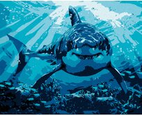 Zuty - Malování podle čísel - ŽRALOK BÍLÝ (HOWARD ROBINSON) 40x50 cm bez rámu a bez vypnutí plátna