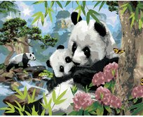 Zuty - Malování podle čísel - PANDY A DIVOKÁ PŘÍRODA (HOWARD ROBINSON) 40x50 cm vypnuté plátno na rám