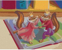 Zuty - Malování podle čísel - TANČÍCÍ CHIPMUNKOVÉ (SUE ELLEN BROWN) 40x50 cm bez rámu a bez vypnutí plátna