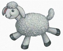 Zuty - Malování podle čísel - PLYŠOVÁ OVEČKA (SUE ELLEN BROWN) 40x50 cm bez rámu a bez vypnutí plátna