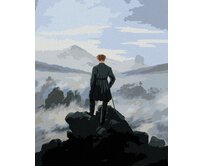Zuty - Malování podle čísel - POUTNÍK NAD MOŘEM MLHY (C. D. FRIEDRICH) 40x50 cm bez rámu a bez vypnutí plátna
