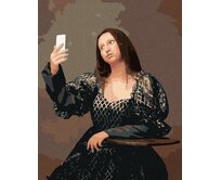 Zuty - Malování podle čísel - MONA LISA SELFIE 40x50 cm vypnuté plátno na rám